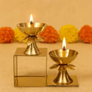 2 Step Brass Diya from Metals & Beyond
