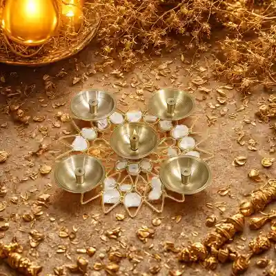 Brass Diya 3 5 Diya
