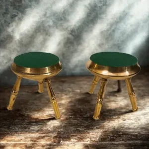Decorative Brass Stool by Metals & Beyond
